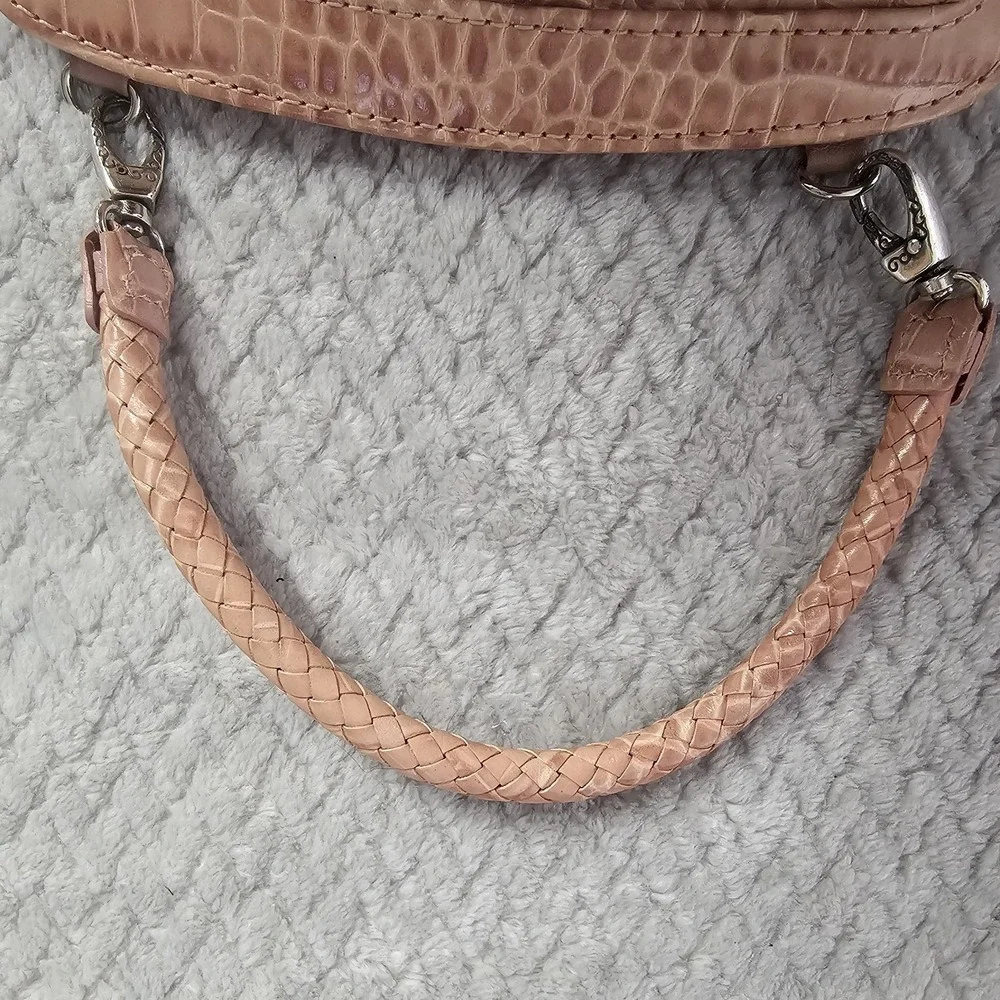 RETIRED BRIGHTON PETAL PINK CROC EMBOSSED HANDBAG NO‎ STRAP